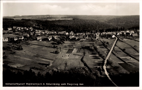 Postcard Waldrennach Neuenbürg an der Enz Black Forest, aerial photograph
