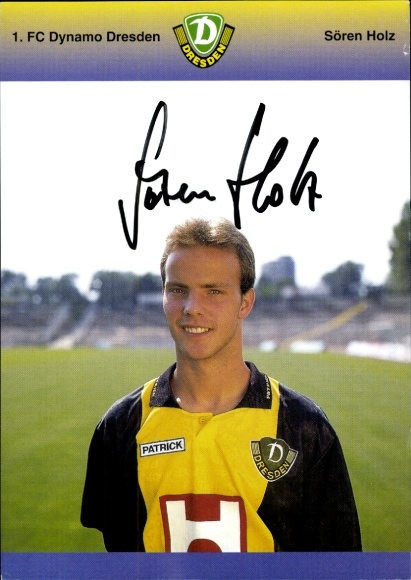 Autogrammkarte Fußballer Sören Holz, SG Dynamo Dresden, Autogramm