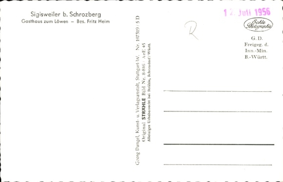 Postcard Schrozberg in Württemberg