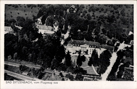 Postcard Bad Ditzenbach in Württemberg, aerial photograph