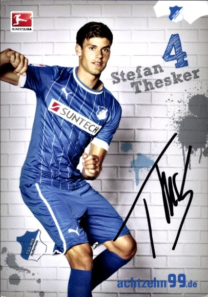 Autogrammkarte Fußballer Stefan Thesker, TSG 1899 Hoffenheim, Autogramm