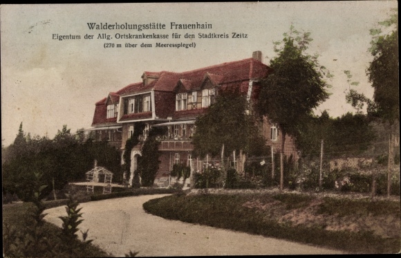 Ak Frauenhain Gutenborn im Burgenlandkreis, Walderholungsstätte, AOK Stadtkreis Zeitz