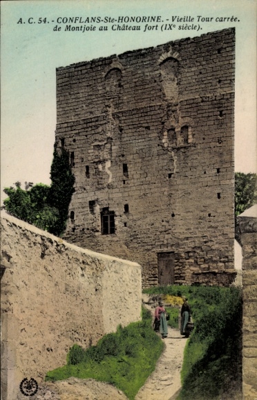Ak Conflans Sainte Honorine Yvelines, Alter quadratischer Turm