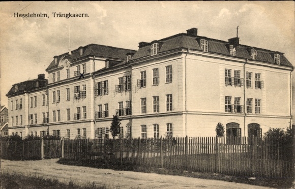 Postcard Hässleholm Sweden, Trängkasern