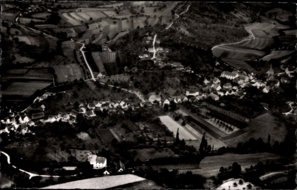 Postcard Untersteinbach Pfedelbach in Württemberg, aerial photograph