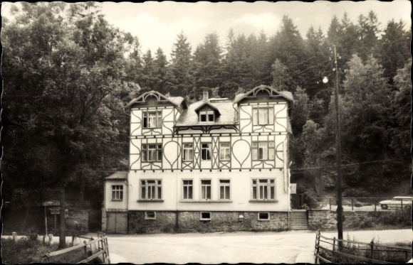 Postcard Langenberg Raschau Markersbach Saxony, HO Hotel St. Katharina