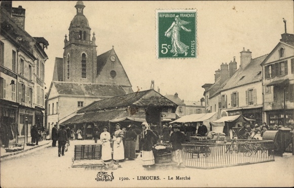 Ak Limours Essonne, Le Marche