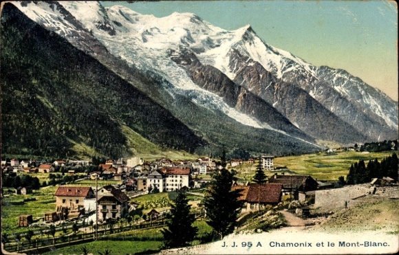 Ak Chamonix Mont Blanc Haute Savoie,  Mont-Blanc, Berge, Landschaft, 