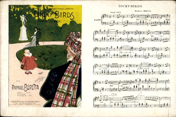 Art Nouveau-lied Ak Dicky Birds, Raphael Beretta