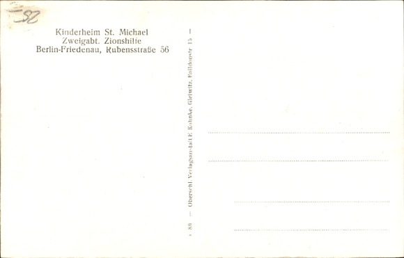 Postcard Berlin Schöneberg Friedenau, St. Michael Children's Home, Zionshilfe, Rubensstrasse 56, work room