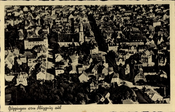 Postcard Göppingen in Württemberg, aerial photograph