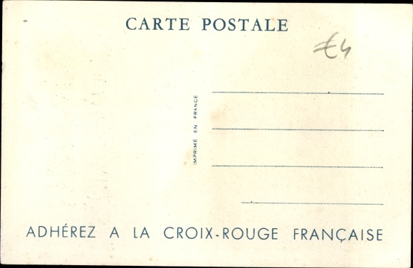 Postcard Vive l&#39;Air pur et l&#39;Espace, Thanks to the French Red Cross