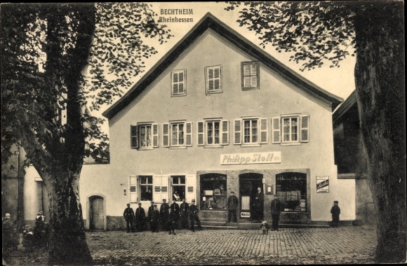 Postcard Bechtheim in Rheinhessen, soldiers before an action