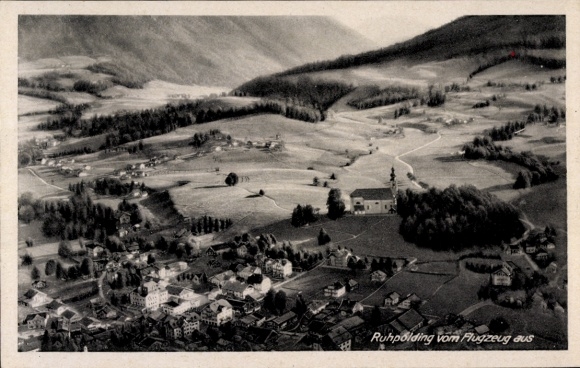 Ruhpolding in Upper Bavaria, aerial photograph
