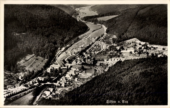 Ak Höfen an der Enz Schwarzwald, Fliegeraufnahme