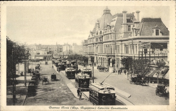 Postcard Buenos Aires Argentina, Estacion Constitucion