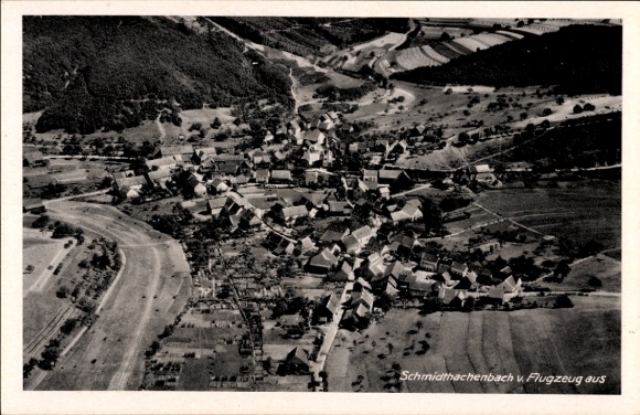 Postcard Schmidthachenbach Rhineland-Palatinate, aerial photograph