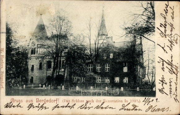Ak Hamburg Bergedorf, kasteel na renovatie in 1900