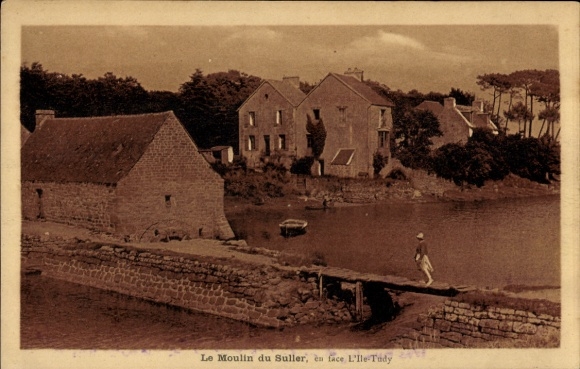 Postcard Ile Tudy Finistère, Le Moulin du Suller