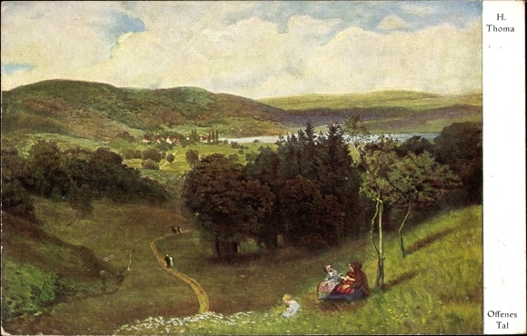 Artist Postcard Thoma, Hans, Open Valley, Landscape