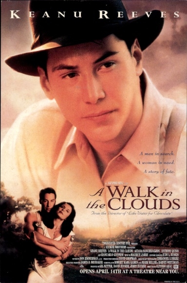 Postcard actor Keanu Reeves, a walk in the clouds, movie poster