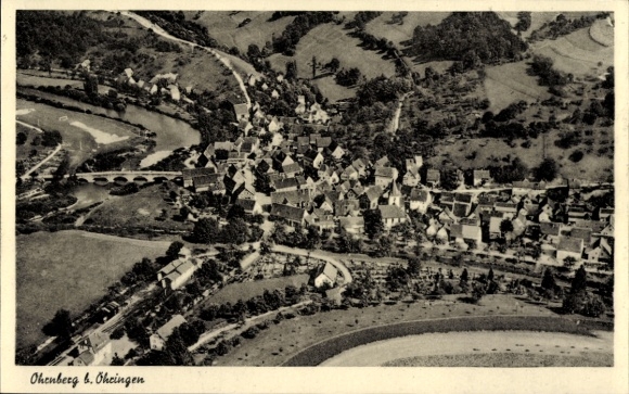 Ak Ohrnberg Öhringen in de wijk Hohenlohe, luchtfoto