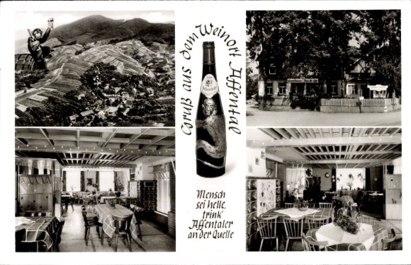 KP Affental Bühl w Baden, Gasthaus zum Auerhahn, wieś z lotu ptaka