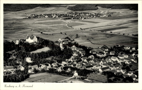 Postcard Neuburg adKammel Bavaria, aerial photograph of the town