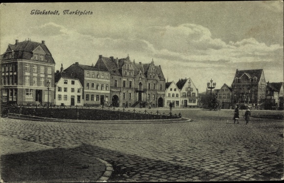 Ak Glückstadt an der Unterelbe, Marktplatz