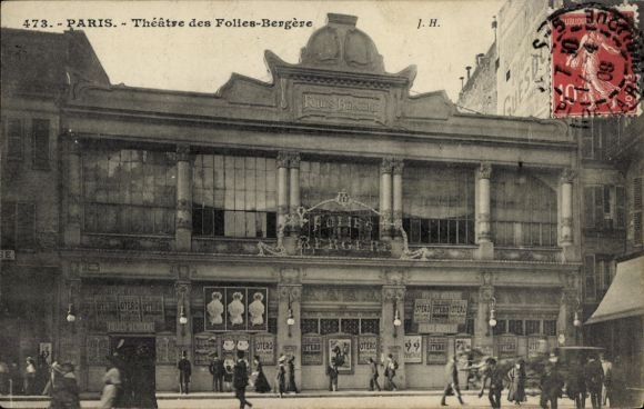 Postcard Paris IX, Théâtre des Folies-Bergère