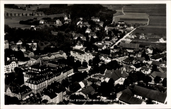 Postcard Bad Wörishofen in Unterallgäu, aerial photo