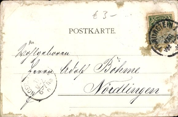Postcard Traunstein in Upper Bavaria, For yours. Kirola & Black. which I mean. Thanks under – y dain. ...