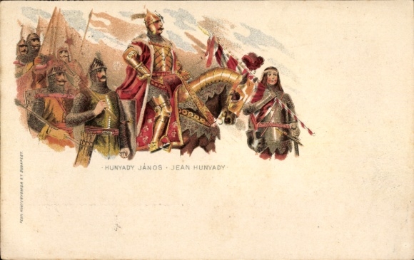 Postal stationery Postcard Hungary, Hunyady Janos, statesman and military leader