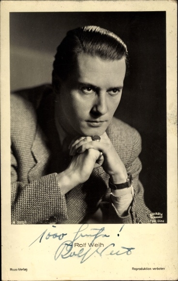 Postcard actor Rolf Weih, portrait, Ross 3322/1, autograph