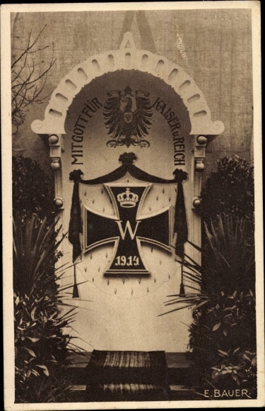 Ak St. Ingbert im Saarland, Kriegswahrzeichen 1916, Nagelung, Eisernes Kreuz
