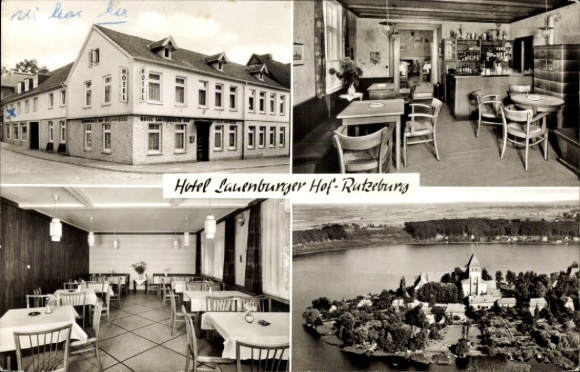 Ak Ratzeburg, Lauenburger Hof, Bes. Otto Bartel, Gesamtansicht, Speisesaal, Bar, Panorama vom Ort