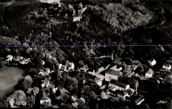 Postcard Bad Neustadt an der Saale Lower Franconia, Salzburg Castle, aerial photograph