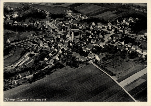 Ak Dürmentingen in Württemberg, Luftaufnahme von  Fotografisches Bild