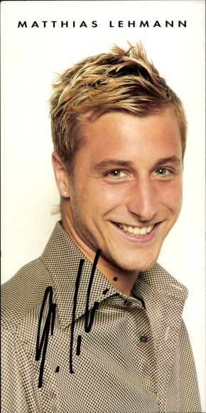Autograph card footballer Matthias Lehmann, TSV 1860 Munich, autograph, team