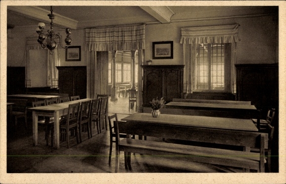 Postcard Uhlstädt Kirchhasel an der Saale, dining rooms in Weissenburg Castle