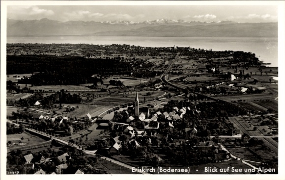Ak Eriskirch Bodensee, Alpen, Fliegeraufnahme