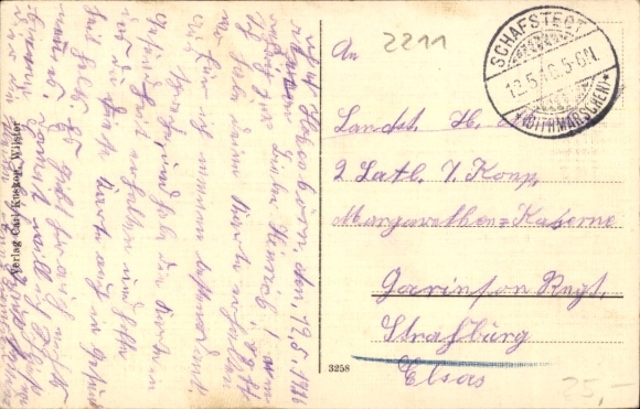 Postcard Wacken in Schleswig Holstein, Church, Gasthof zur Post, Dorfstraße, Chaussee to Schenefeld