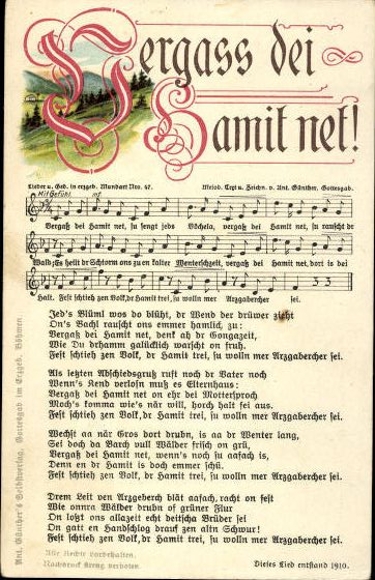 30 individual song cards, Anton Günther