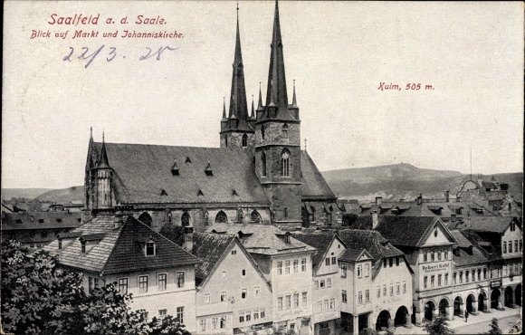 Ansichtkaart Saalfeld in Thüringen, mooi gedetailleerd beeld