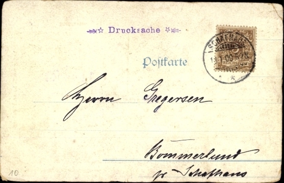Postcard Frydendal Fårhus sheep house Denmark, village street, train station, inn
