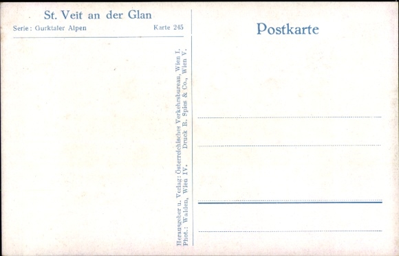 Postcard Sankt Veit an der Glan Carinthia, square with fountain