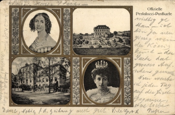Postcard Dresden ? Pestalozzi PC, Queen