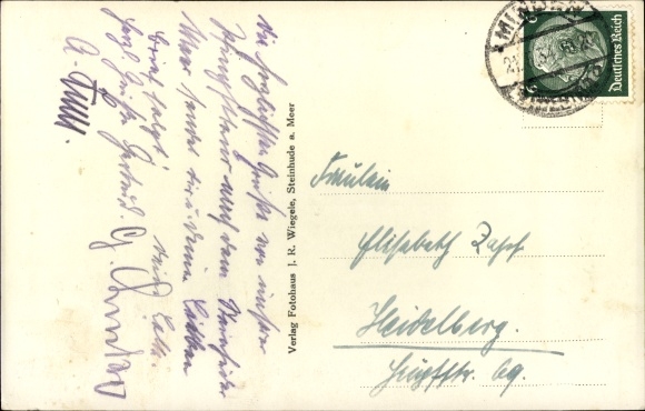 Postcard Steinhude Wunstorf in Lower Saxony, racing dinghy at full speed, Steinhuder Meer