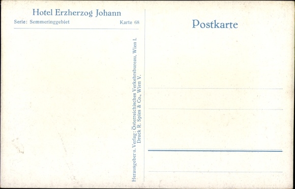 KP Semmering w Dolnej Austrii, Hotel Erzherzog Johann zimą