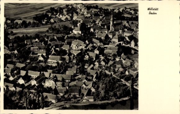 Postcard Willstätt in Baden, aerial photograph